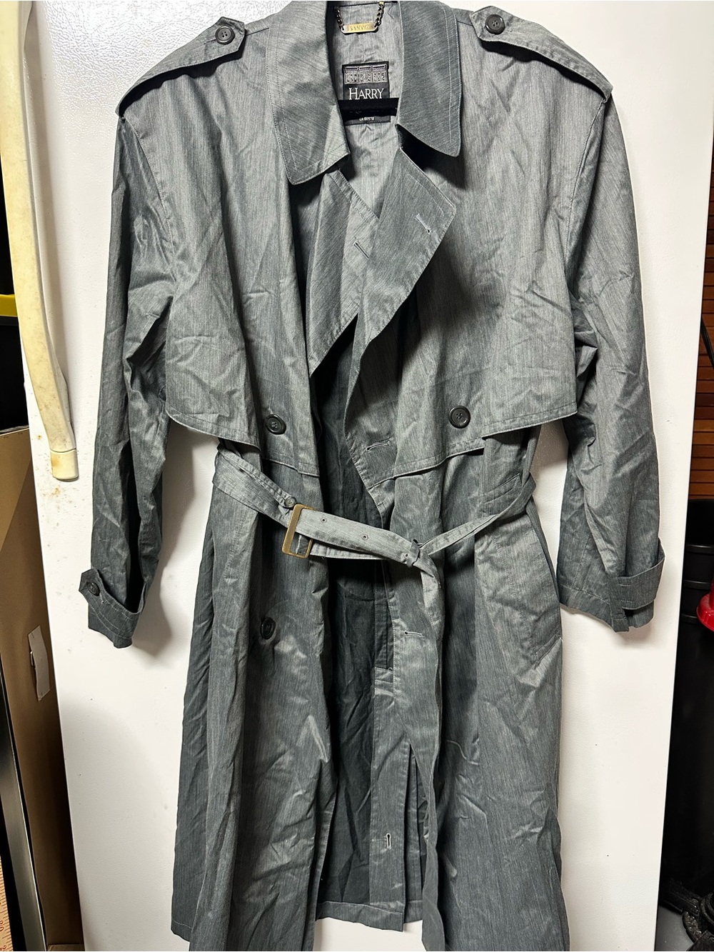 Harry Gray Men's Trench Coat with Belt